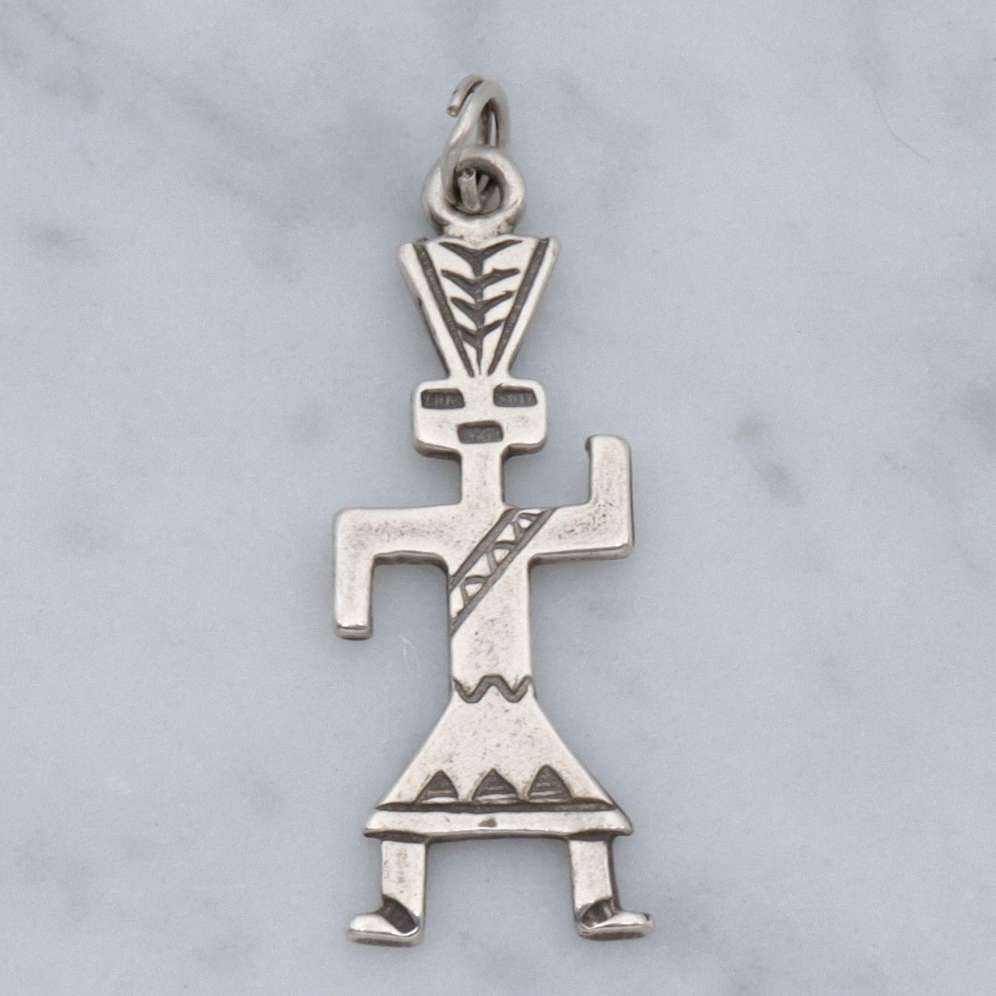 Vintage Native American sterling Kachina doll dancer pendant